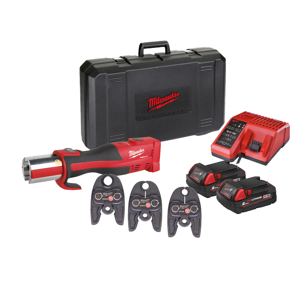 Akku-Presswerkzeug MILWAUKEE 18V M18BLHPT-202CU-Set bürstenlos Sani.
