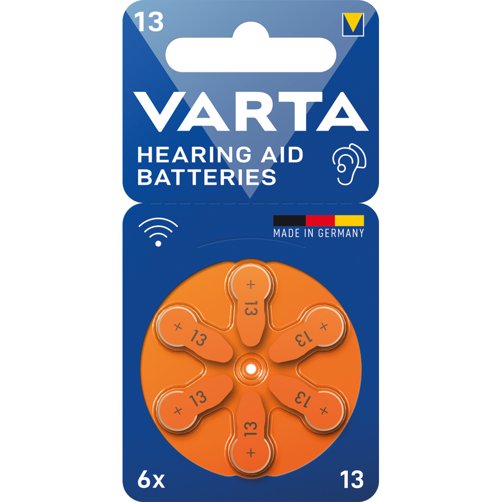 6 Stück Knopfzelle Zink-Luft PR48/Typ13 1.4V/310mAh,für Hörgeräte