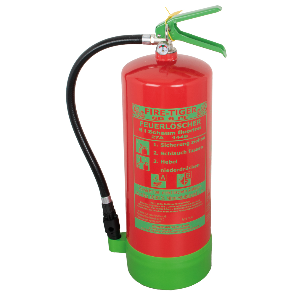 Feuerlöscher Schaum AB27A 144B fluorfrei 6 LITER, SD6FF Löschleistung: 27A 144B