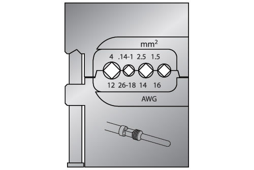 Modul-Einsatz für schwere Steckverbinder 1,5-4mm, 8140-18