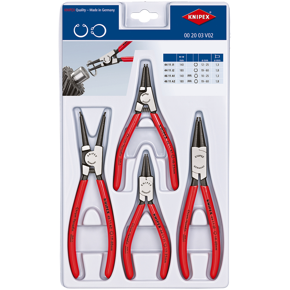 KNIPEX Sicherungsringzangen-Set 4tlg.