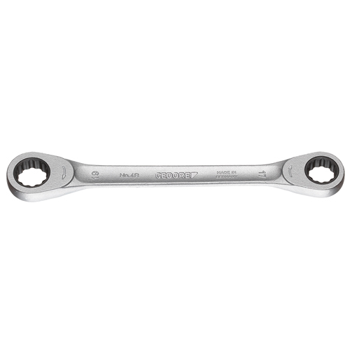 Doppel-Ringratschenschlüssel, Schlüsselweite (1): 12mm, Schlüsselweite (2): 13mm