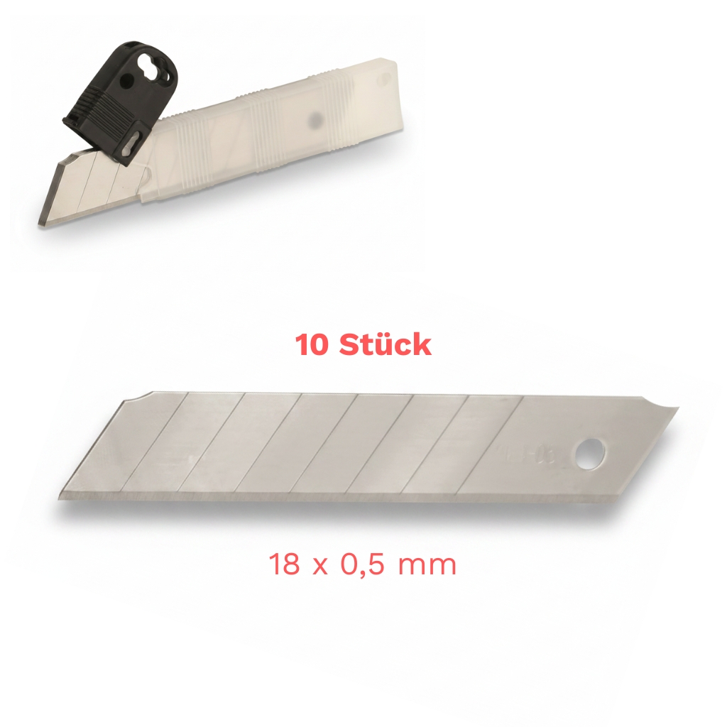 10 Stück Messer-Klingen 0,5mm zu Universal-Messer mit Abbrech-Klinge