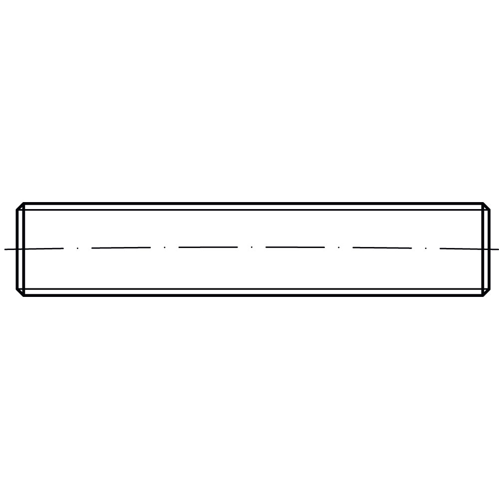 Gewindebolzen DIN 976 A4 B, ROST- UND SÄUREBESTÄNDIG, Gewindenenndurchmesser: 8mm, Gewindelänge: 500mm