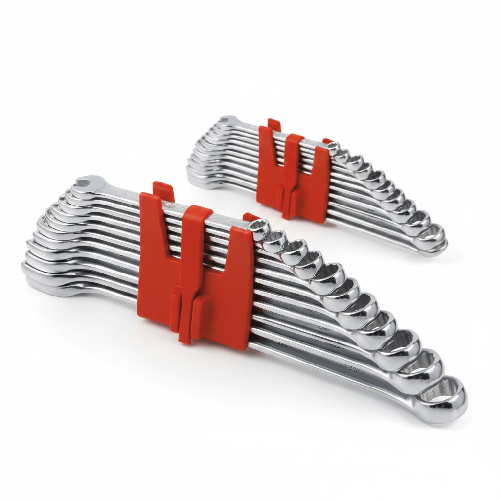 Gabel-Ringschlüssel-Satz 6-32,21-tl,15° abgewinkelt,Chrom-Vandium,DIN3113A