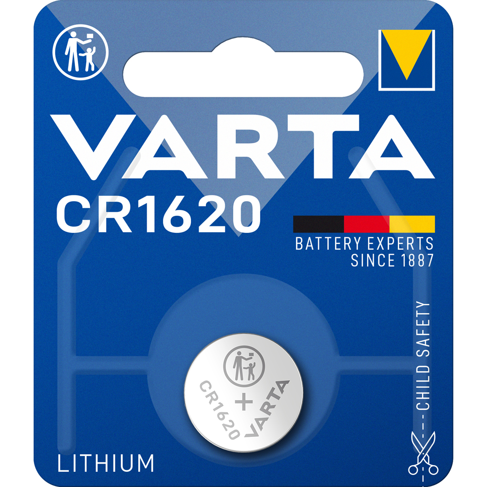 Knopfzelle Lithium,CR1620,3V Batterie,auf Blisterkarte