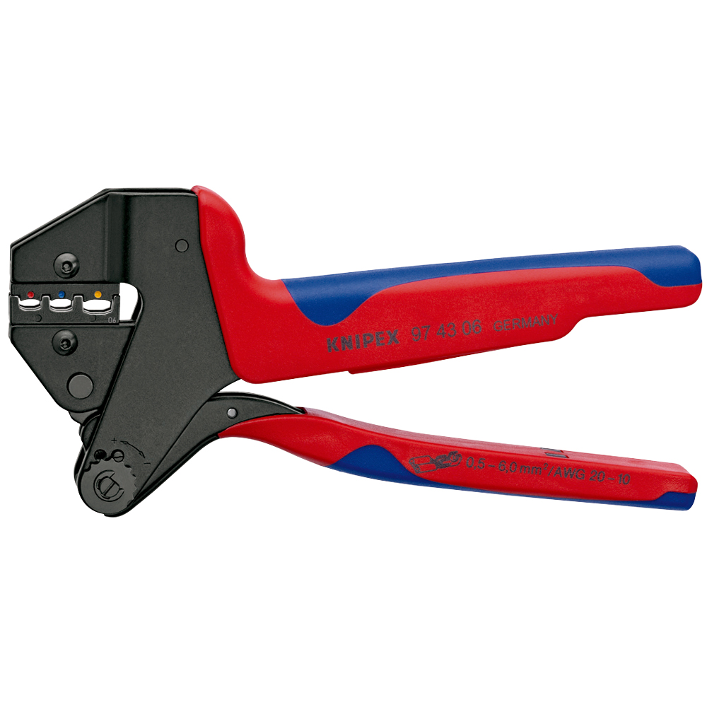 Crimp-Systemzange 200 mm, Oval-Crimp, für auswechselbare Crimpeinsätze