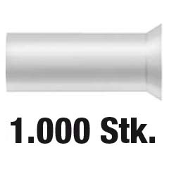 1000 Endhülsen 2,50/7mm,blank