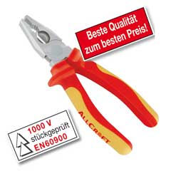 Kombinationszange 160mm EN60900 stückgeprüft,Chrom-Vanadium,verchromt