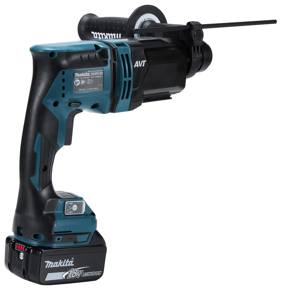 Akku-Bohrhammer MAKITA DHR182RTWJ,18V 1,7J 2xAkku 5Ah,Ladeg.,Koffer,Absauga.