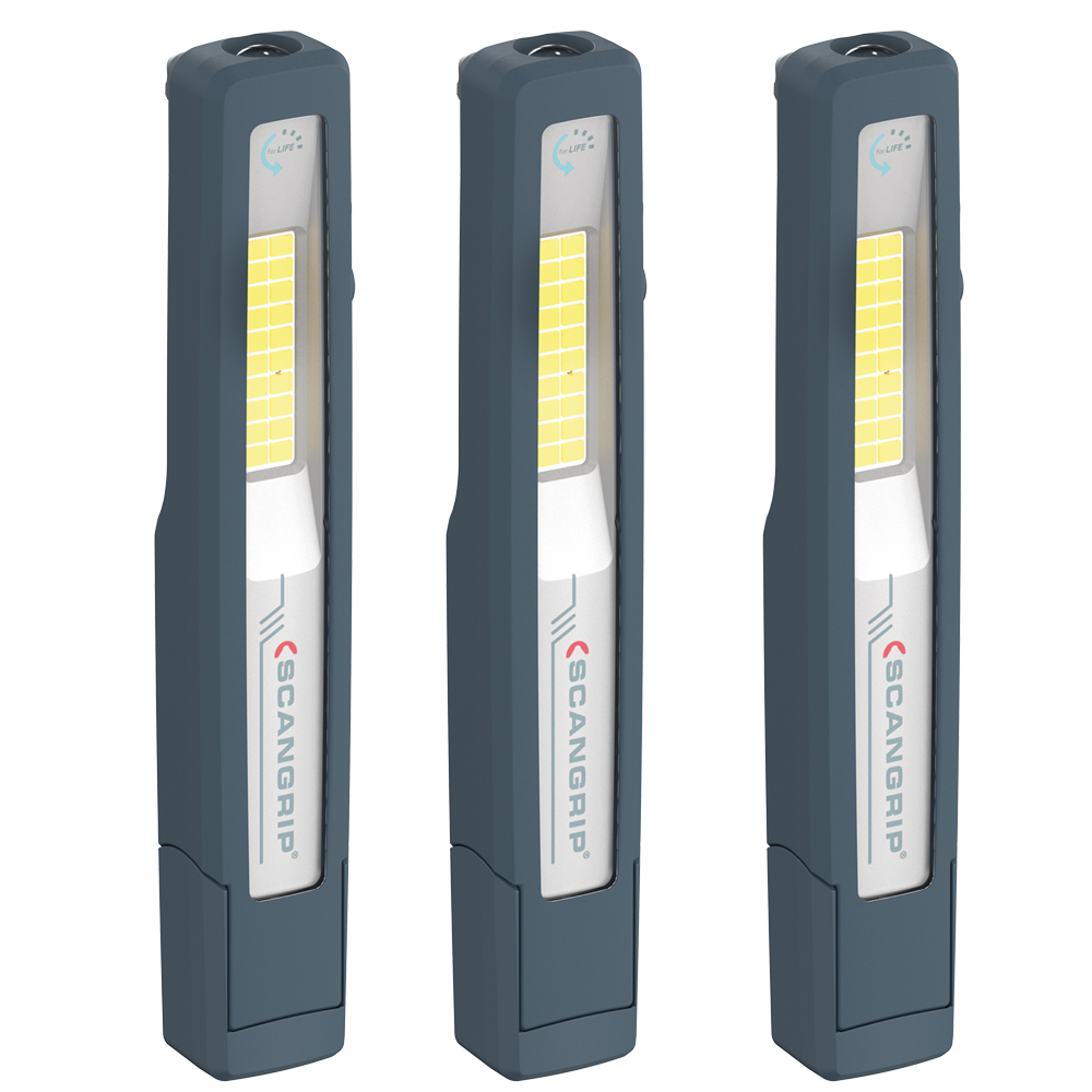 3 Stück Akku-Arbeitsleuchte PENCONTROL Strip LEDCOB,3,7V Li-Ion,IP20,Magnet