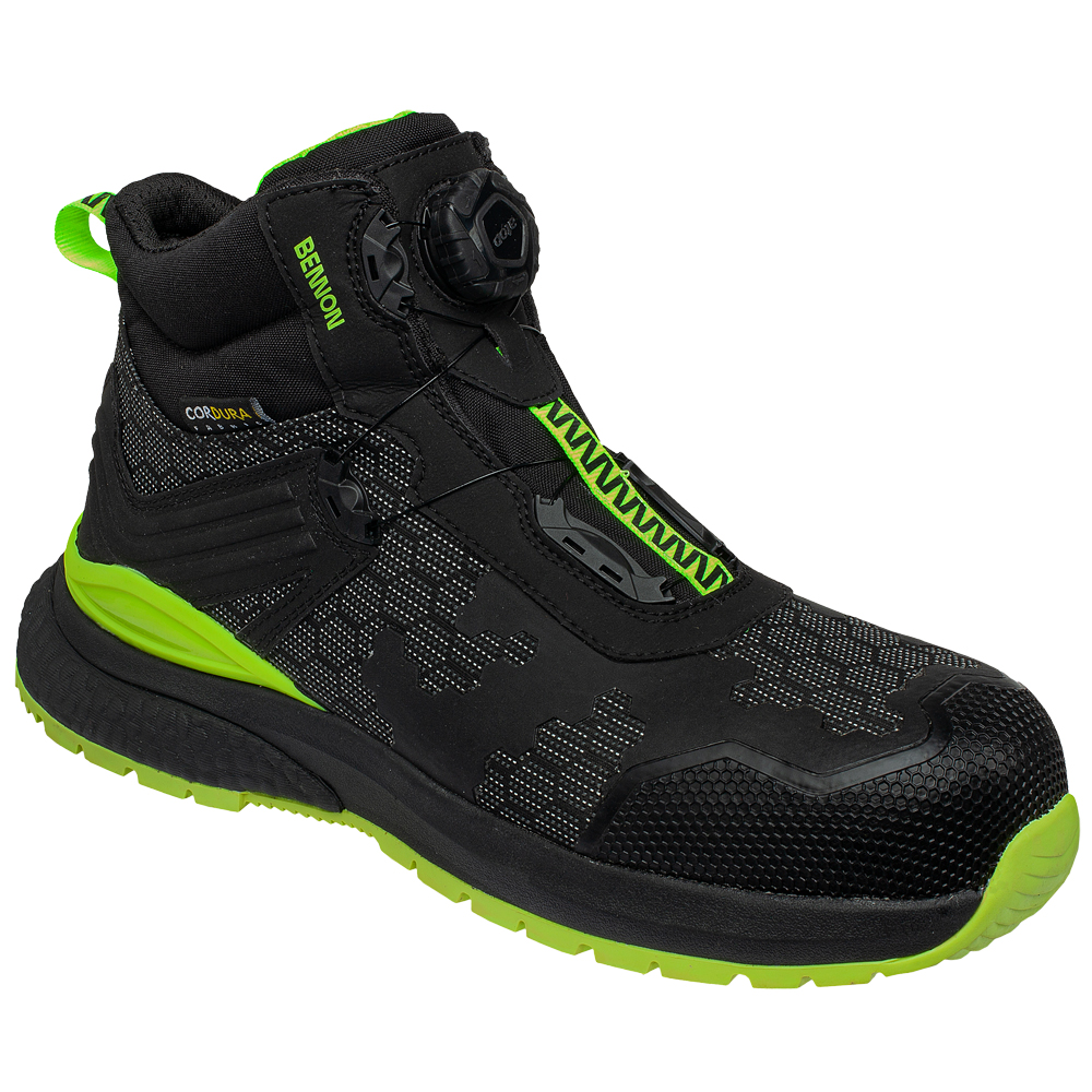 Sicherheitsstiefel PREDATOR S3 ESD, EN 20345 S3 SRC, HRO, ESD, schwarz/grün, Größe: 46