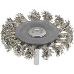 Rundbürste HSS gezopft 0,50mm, mit 6mm Schaft, Durchmesser: 70mm