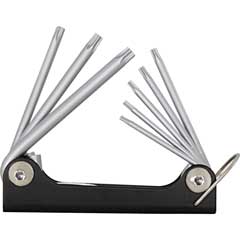Si-Torx-Stiftschlüssel-Satz 8-teilig TX9-TX40,Taschen-Clip,Chrom-Van-Molybdän