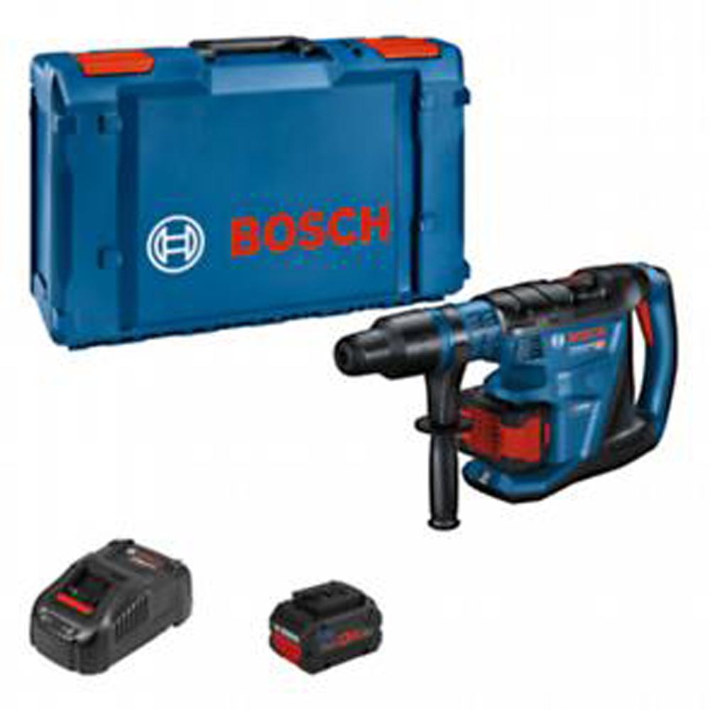 Akku-Bohrhammer BOSCH GBH 18V-40 C mit Koffer, 2x 5,5Ah u.2x 8Ah Akku m. L.