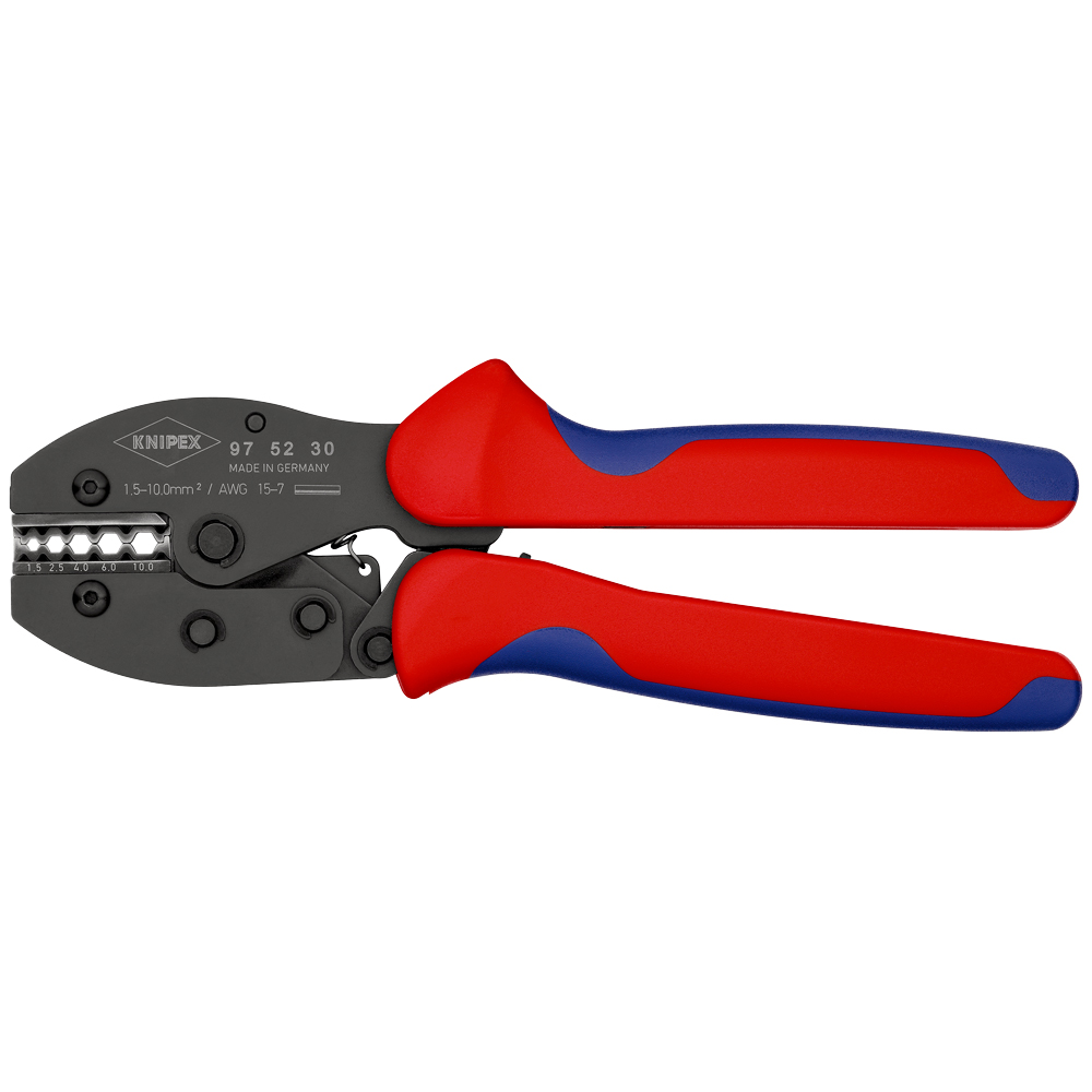 KNIPEX PreciForce® 1,5-4.0+6+10mm² Hexa gonal-Crimp,brün.,MK-Hüllen,Crimpz 220mm