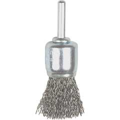 Pinselbürste INOX, 0,30mm rostfreier Stahldraht,gewellt,6mm Schaft