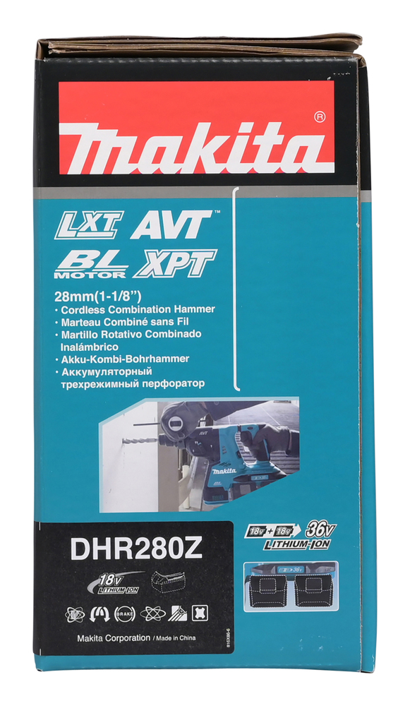 Akku-Bohrhammer DHR280Z 2x18V 2,8J ohne Akku,Ladegerät,Koffer