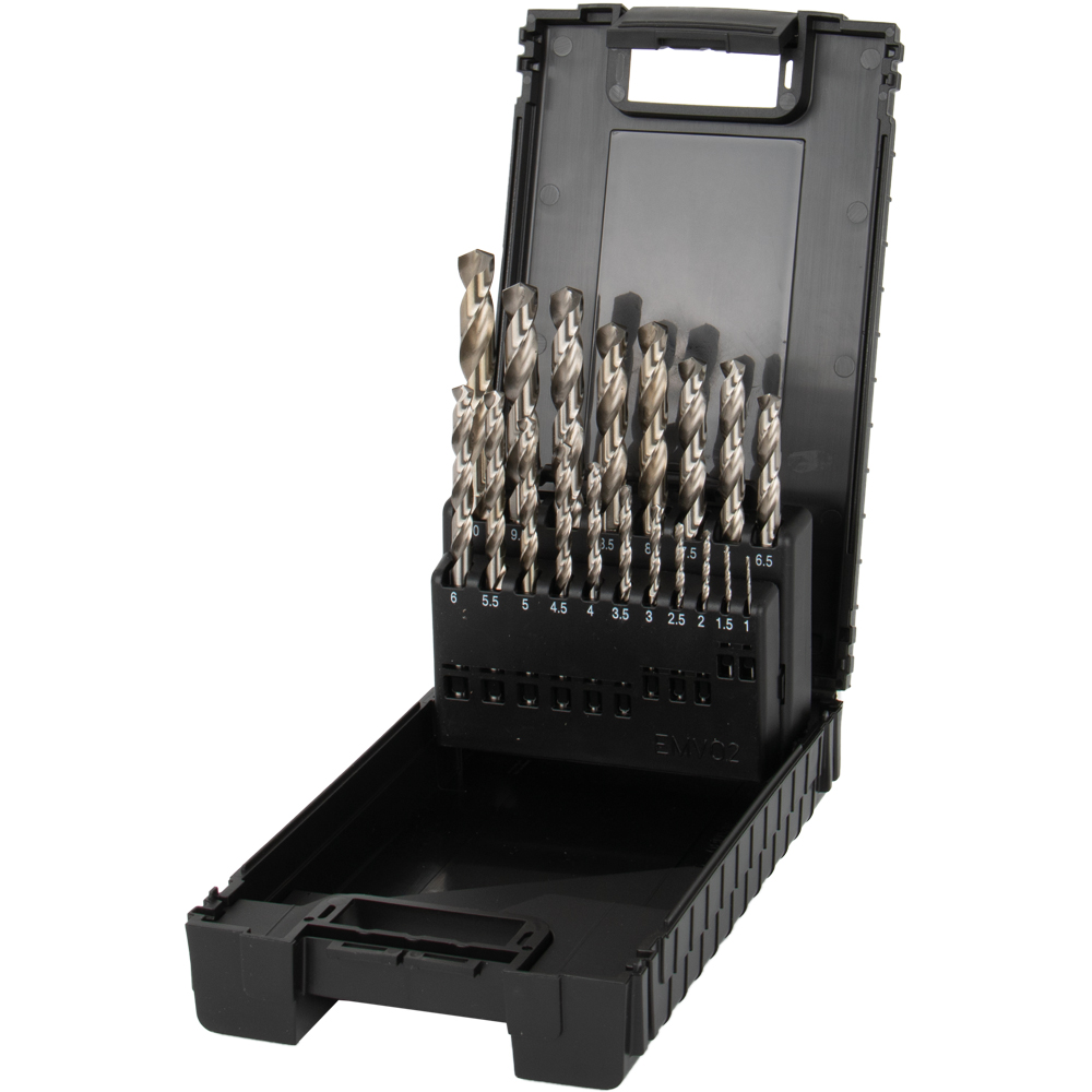 HSS-G Spirallbohrer-Satz, Blank, 135°, Anzahl der Teile: 19