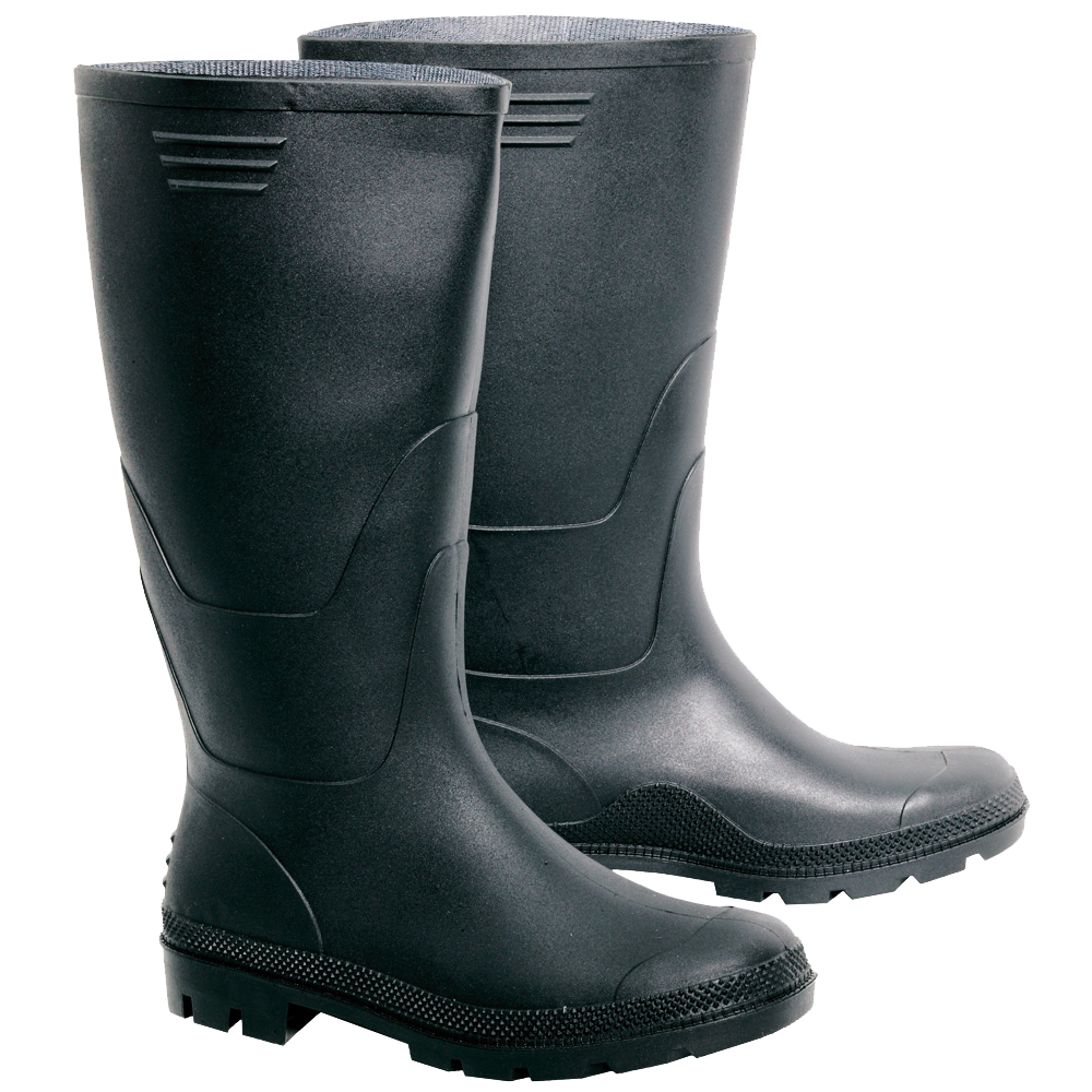PVC-Stiefel schwarz, 38cm hoch, EN 20347 OB SRA ohne Schutzkappe