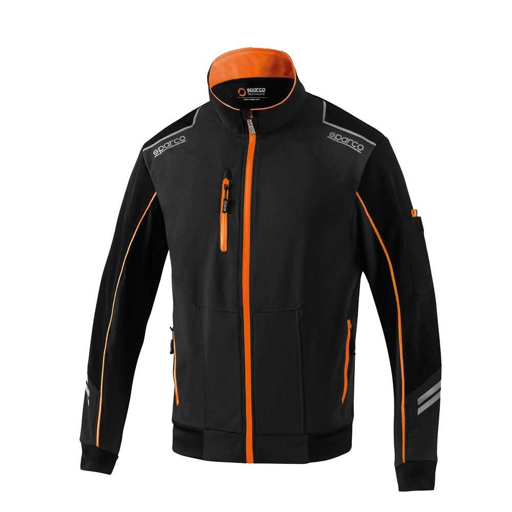 SPARCO Softshelljacke Light, Größe: S, Farbe: schwarz/orange