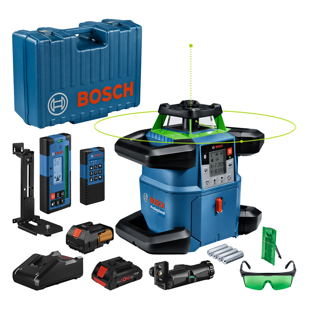 Rotationslaser BOSCH GRL 650 CHVG mit Koffer, 1x 4Ah Akku und Ladegerät
