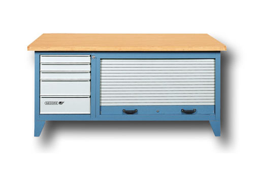 Werkbank mit Blechjalousie B 1500 L